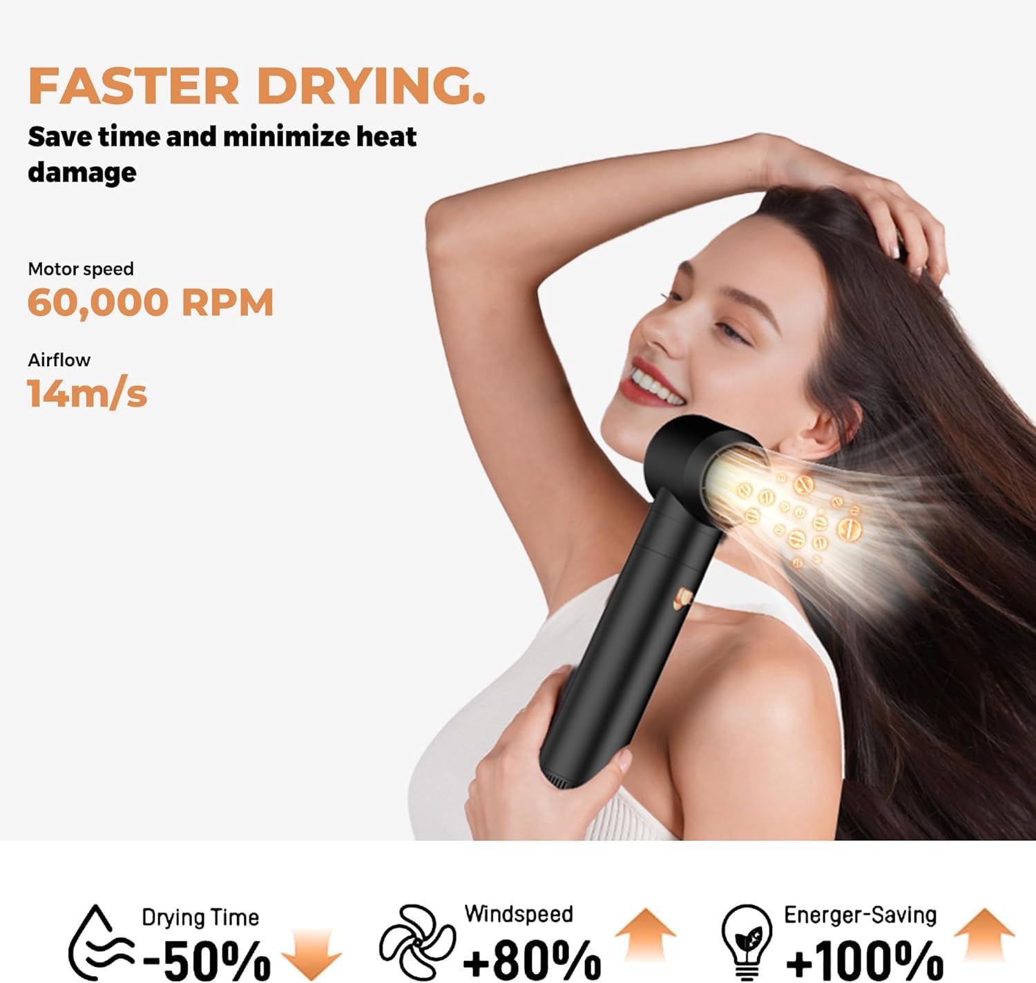 Hairstyler Set, 5 in 1 Air styler, Negativ Lonen Haarstyler mit Lockenstab automatisch, Air Styler Thermal Brush Haartrockner