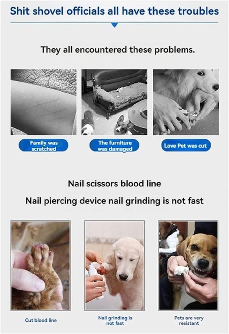 Dog Nail Trimmer Rechargeable Precision Electric Dog Nail Clippers Pet Paws Grooming Smoothing Tool