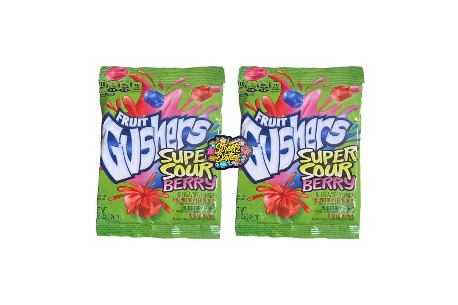 STREETZ EXOTICS Fruit Gushers Super Sour Berry, Fruit