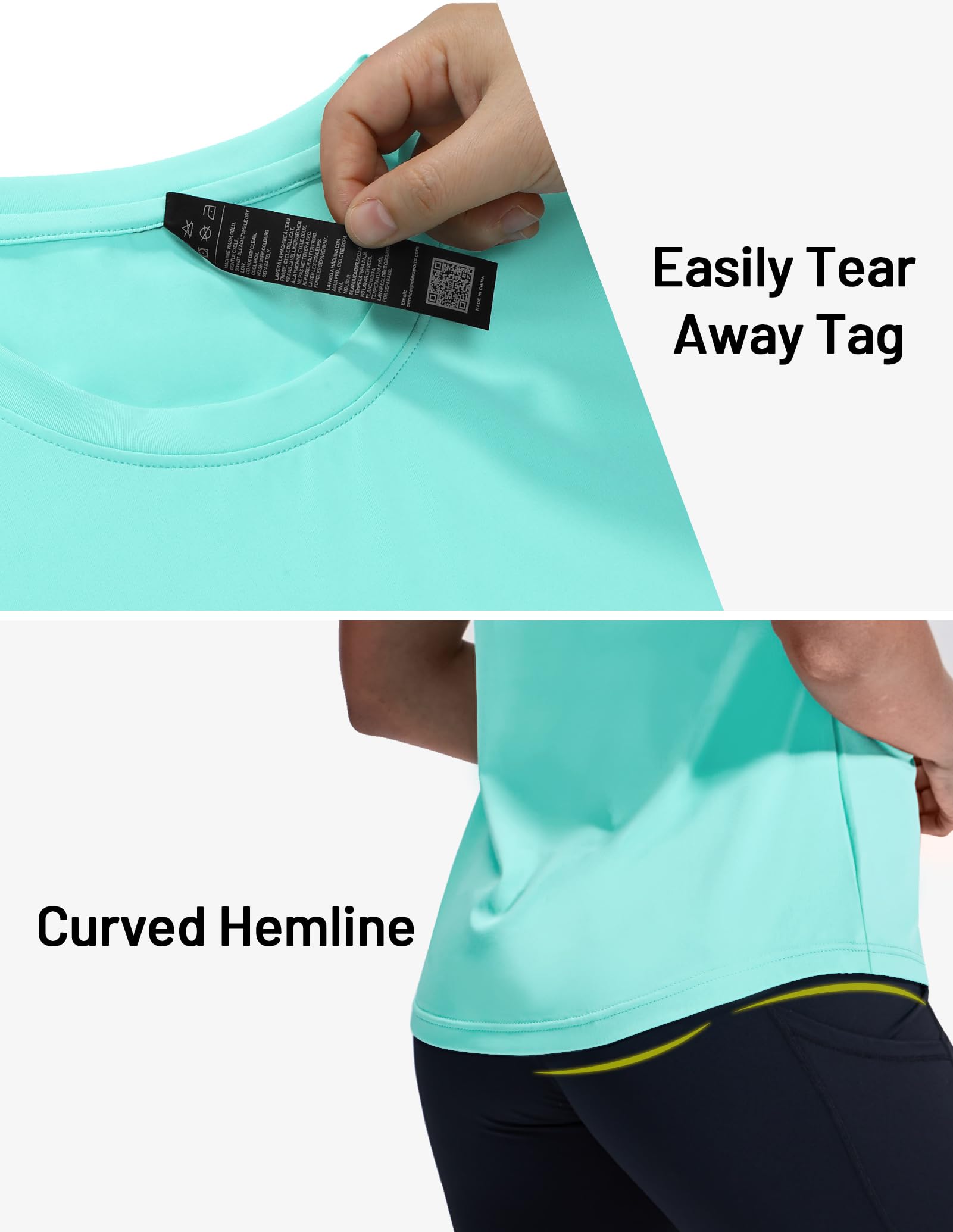 MIER Top sportivo senza maniche da donna Dry Fit Running Workout Tank Top girocollo UPF 50+ Active Tennis Palestra Yoga Tee Shirt