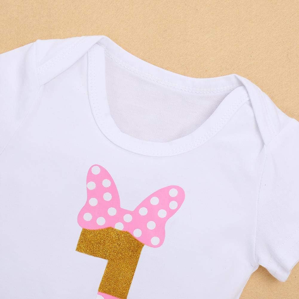 Baby Girls 1st Birthday Outfit Polka Dots ONE Romper Tutu Skirt Mouse Ears Headband Cake Smash Costume for Photo Shoot : Clothing, Shoes & Jewelry