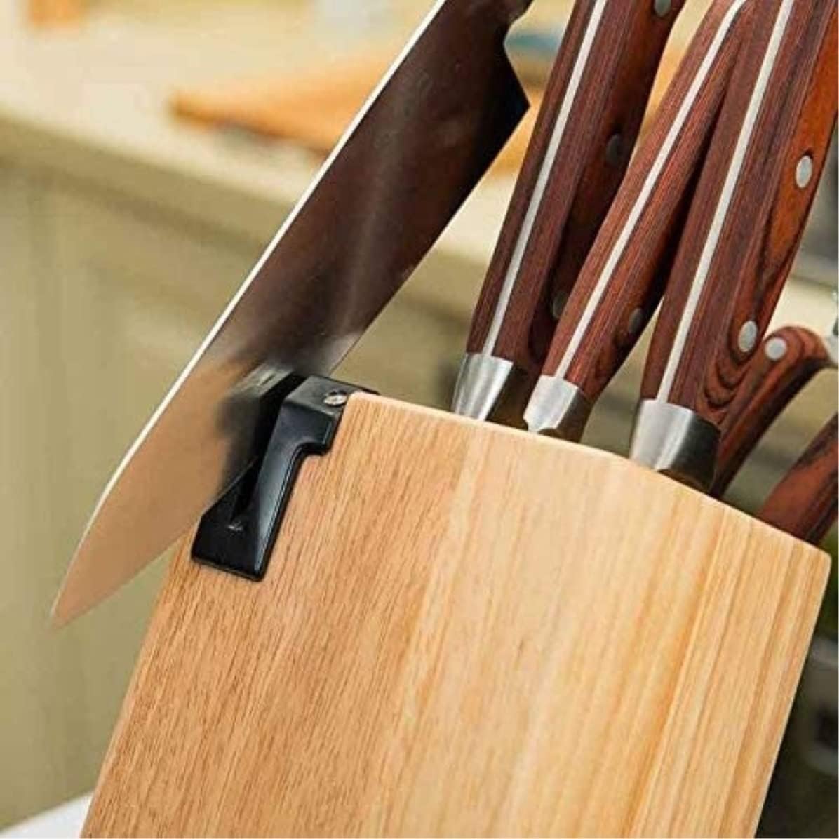 Knife Block Storage Stand Kitchen,Only Selling Cutter Holder,Wood Countertop Knives Shelf Rack Accessories Tool