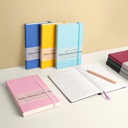 Vista 8 de Forvencer - Agenda semanal sin fecha para 2025, agenda diaria simplificada, semanal y mensual, bonito cuaderno organizador diario, diario