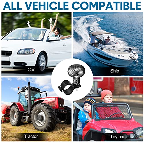 Tallew 2 Pieces Steering Wheel Spinner Knob Vehicle Steering Wheel Turn Ball Knob Suicide Power Handle Accessories For Cars, #TOP5