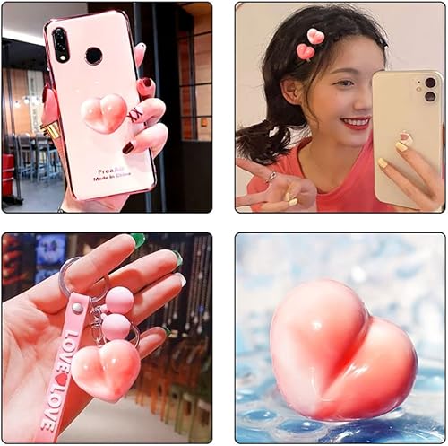 Miniatura 4 de 24Pcs Heart Butt Epoxy Mold DIY Resin Casting Cute HIPS Silicone Molds for Making Pendant Jewelry Keychain