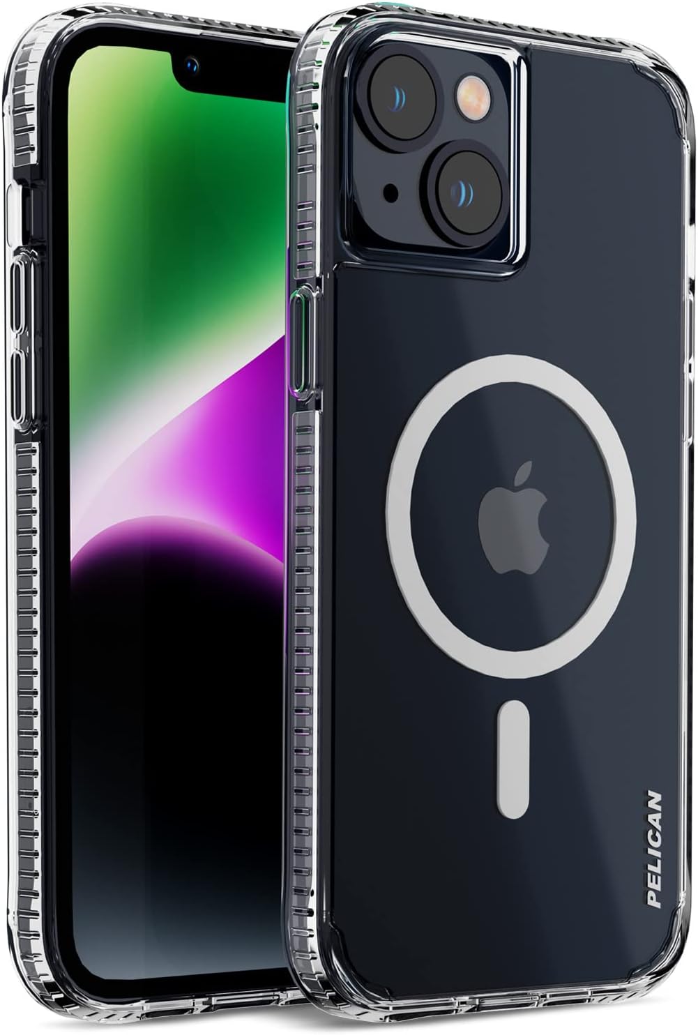 Pelican Ranger Series - iPhone 14 Case/iPhone 13 Case 6.1" [Compatible with MagSafe] [Anti-Yellow] Magnetic Phone Case [15FT MIL-Grade Drop Protection] Protective Cover for iPhone 14/13 - Clear Ranger Clear iPhone 14