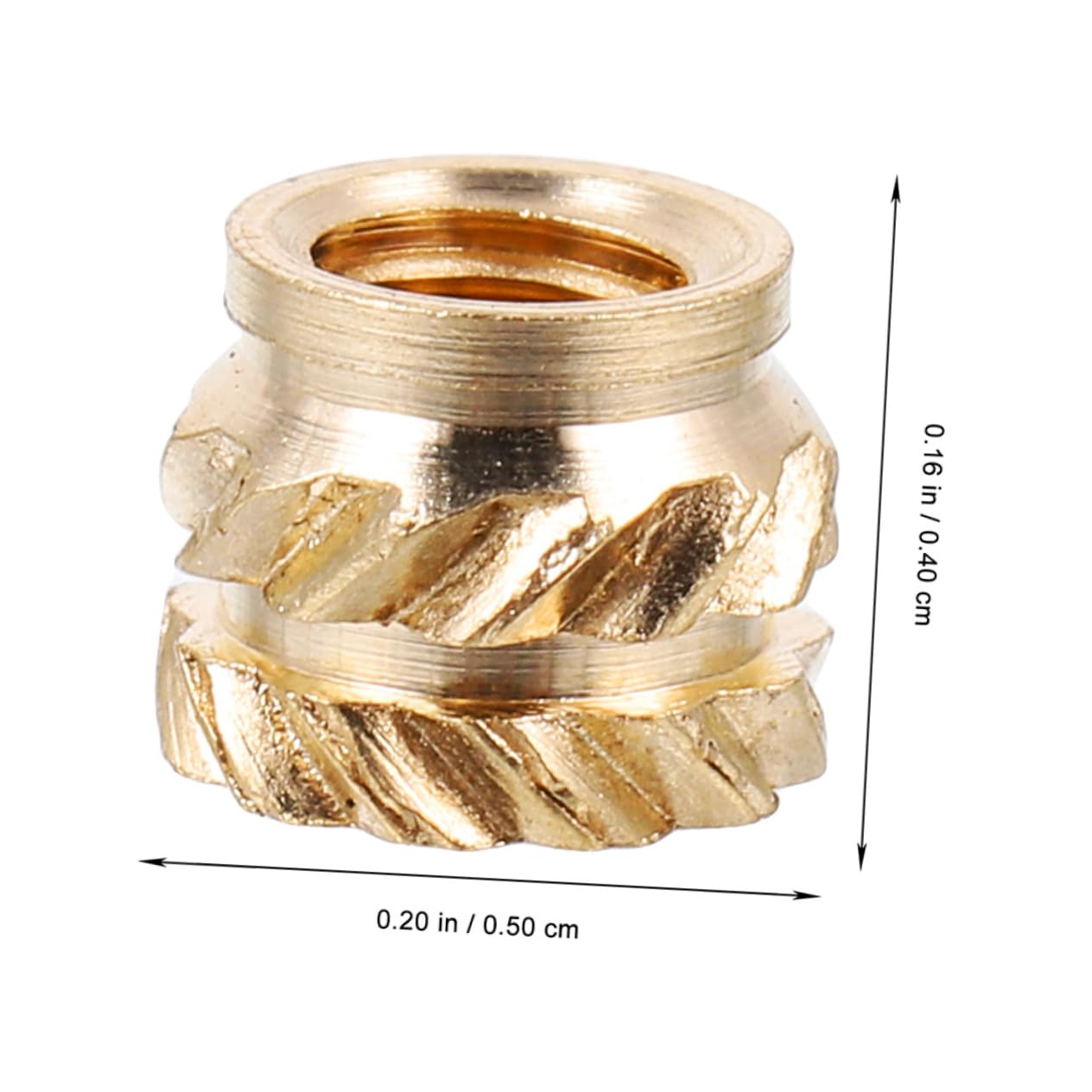 KICHOUSE 130pcs Brass Heat Set Inserts Nuts for Plastic Threaded Inserts Knurled Thread Printing Precision Female Threaded Fasteners Hardware