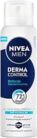 NIVEA MEN Desodorante Antitranspirante Aerossol Derma Control Defende 150ml, Proteção 72h, Previne Irritações, Ácido Hialurônico, Conforto Extra