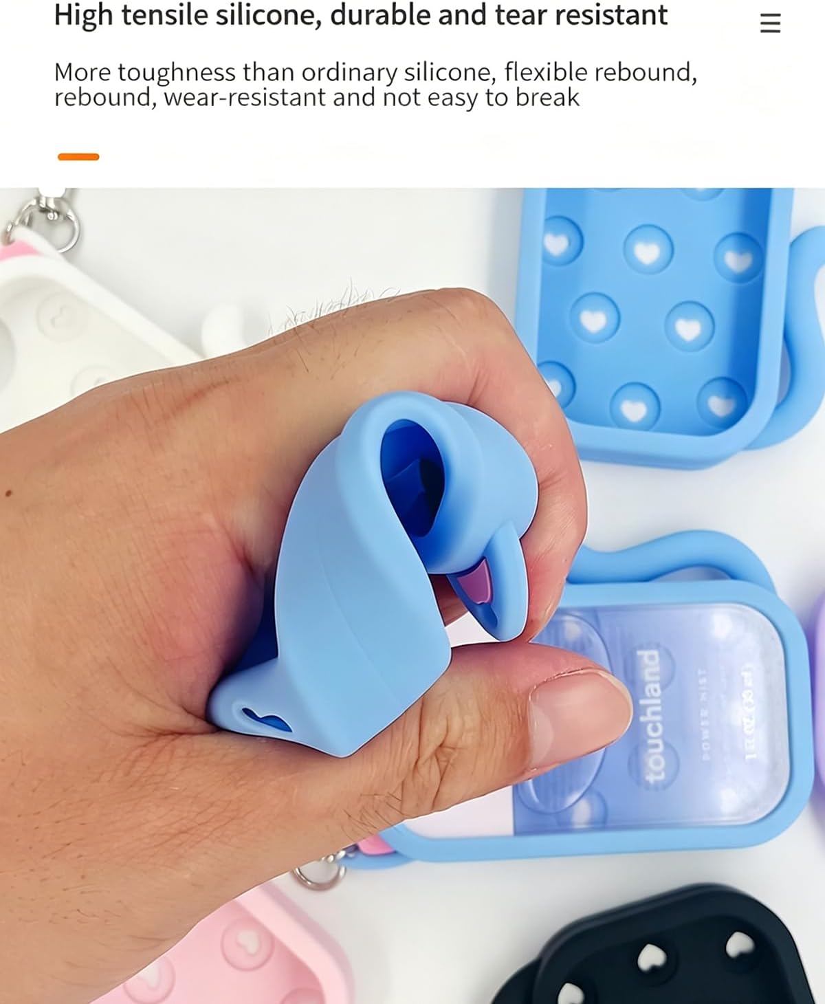 Hiflyer Case for Touchland Hand Sanitizer Spray, Silicone Touchland Hand Sanitizer Case Portable Hand Sanitizer Holder
