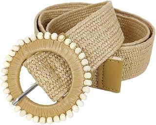Straw belts, straw belt for women, Boho style wide elastic belt, braided belt, fabric casual summer beach wear accessory.