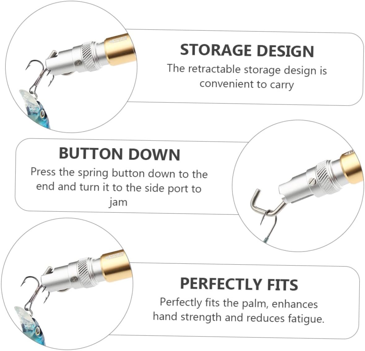 Fish Hook Remover Tool Portable T-Shaped Decoupling Tool Comfortable Handle for Comfortable to Hold Wet Dry Conditions Essential Fishing Gear for Extraction