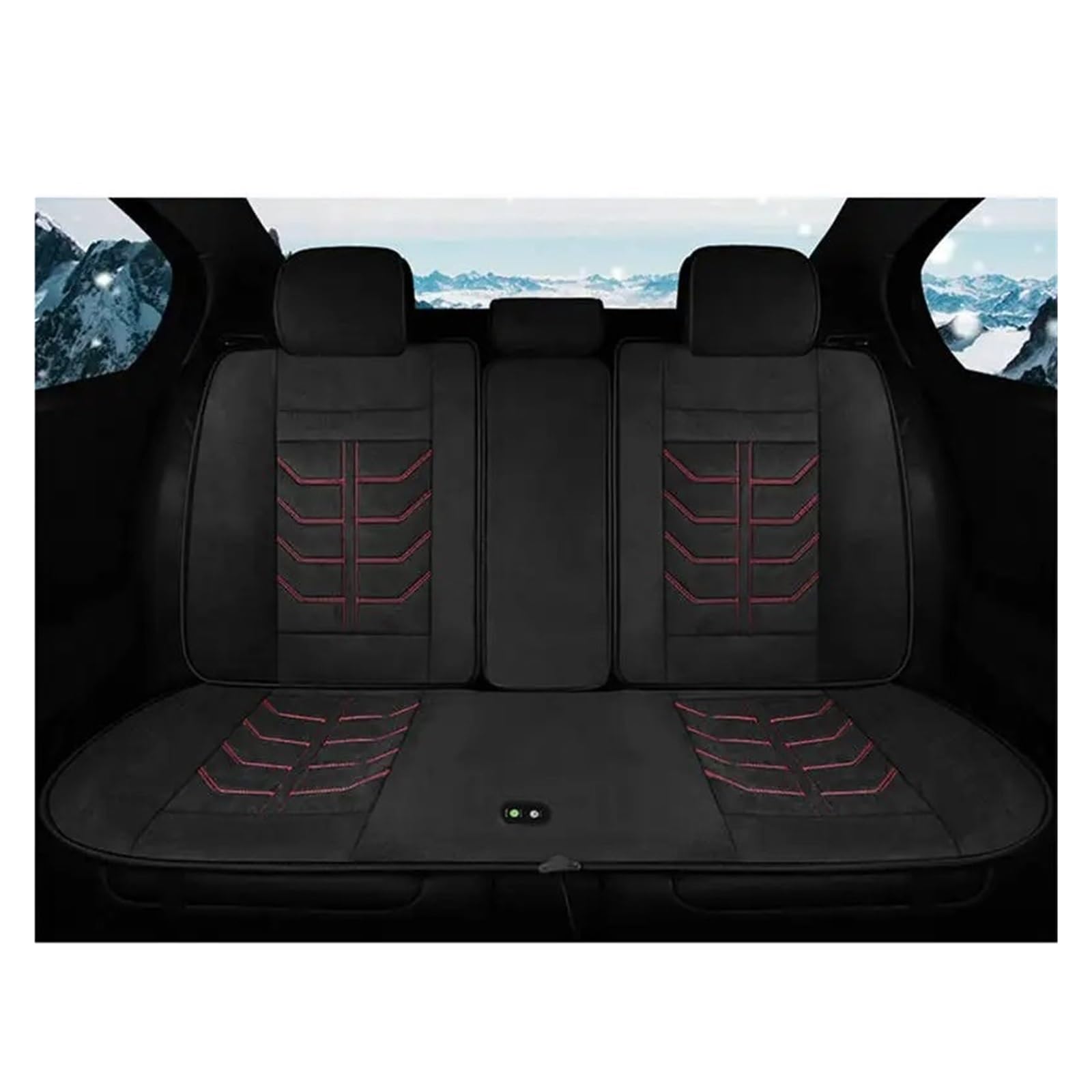 Lote Fundas Asientos Coche 2019 Cojín con Calefacción para Coche Asiento Individual Invierno Eléctrico Doble 12v Pinzas(Black 1 Pcs11)