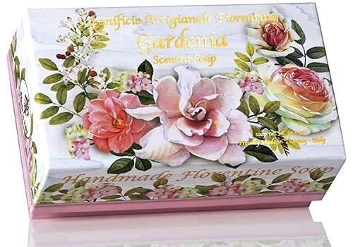 Miniatura 2 de Saponificio Artigianale Fiorentino - Jabón perfumado Gardenia 10.5 oz. Barra de jabón de baño individual de lujo. Fabricado en Italia.