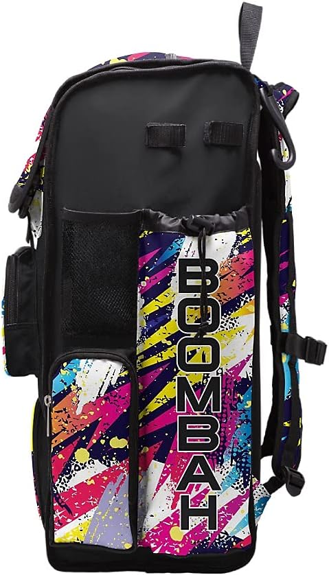 Boombah Superpack Bat Bag - Backpack Version (no wheels) - Holds 4 Bats - Shattered 2.0 Multi