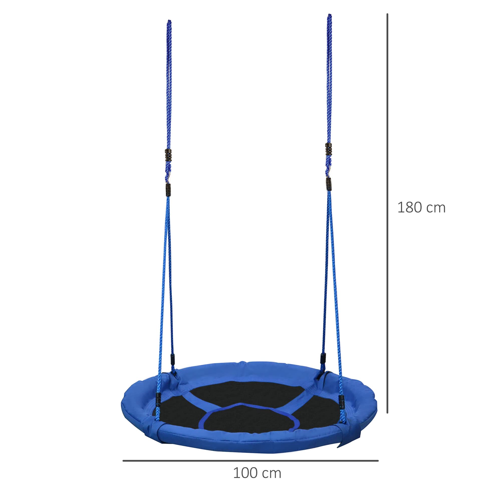 HOMCOM Altalena da Giardino per Bambini tra 3 e 8 anni, Altalena per Bambini da Interno ed Esterno 100x180 cm, Carico Massimo 100kg