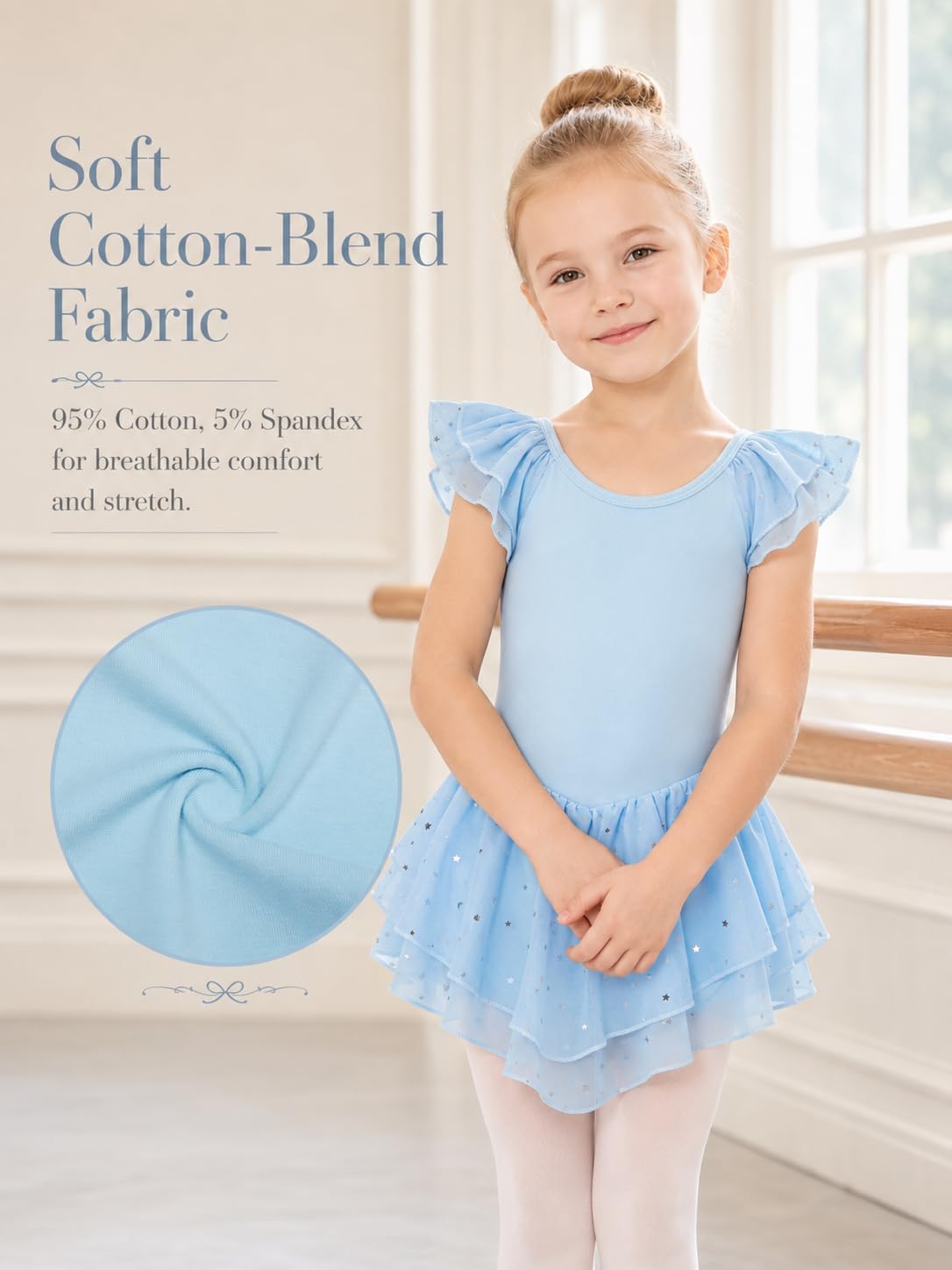 Idgreatim 2-9Y Girls Ballet Leotard with Tutu Skirt Ballerina Dance Dress