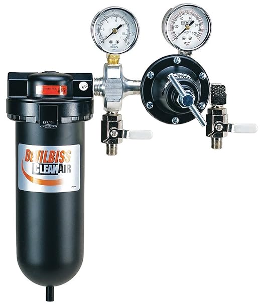 DeVilbiss Air Filter with Regulator Model HFRL508, 1/2" NPT Air