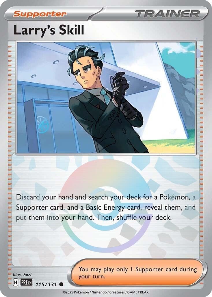 Pokemon - Larry’s Skill 115/131 – Prismatic Evolution – Poke Ball – Etched Foil