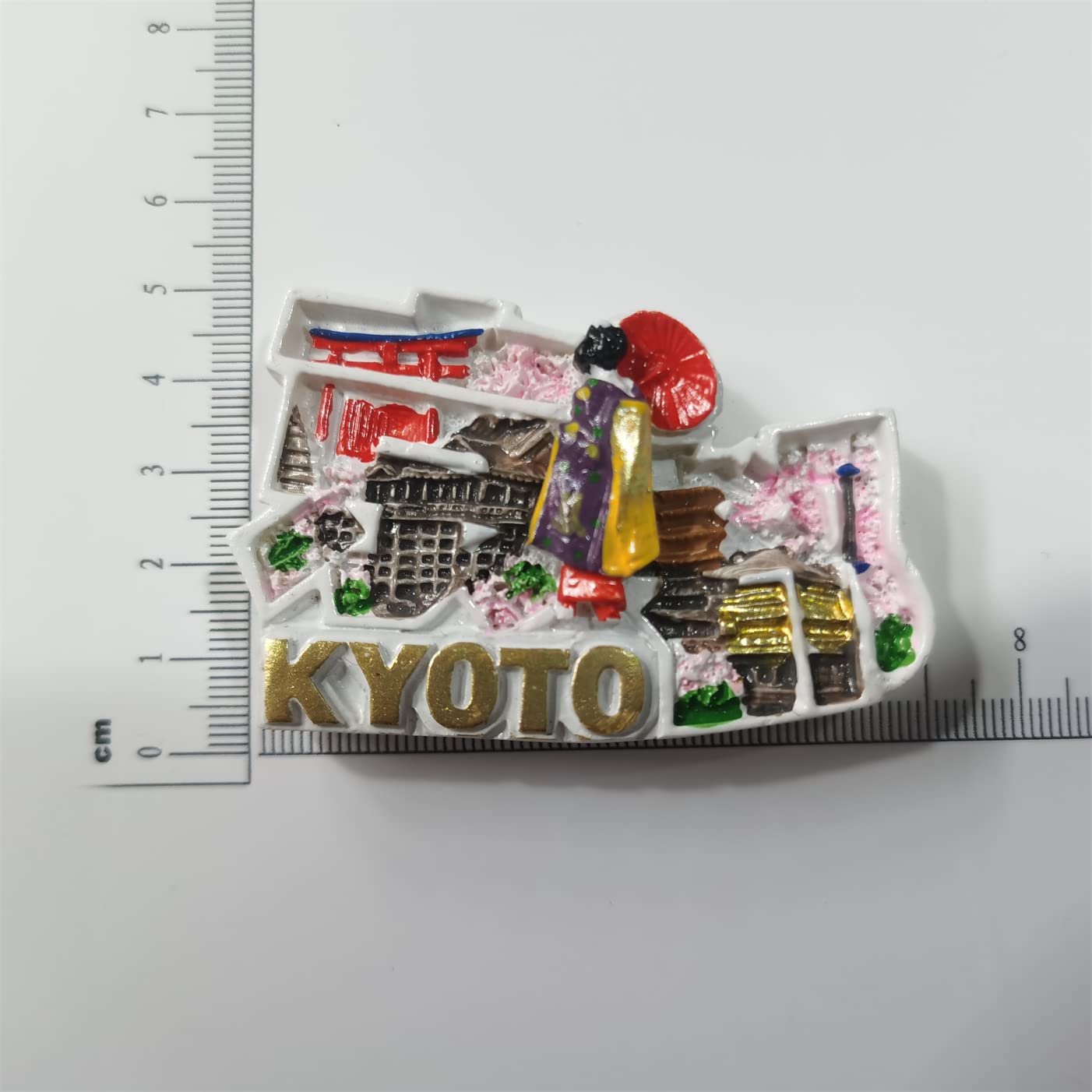 Souvenir di Viaggio in Resina Magnete del Frigorifero 3D Giappone Kyoto, Regalo Fatto a Mano della Raccolta del Magnete del Frigorifero di Kyoto della Decorazione della casa e della Cucina