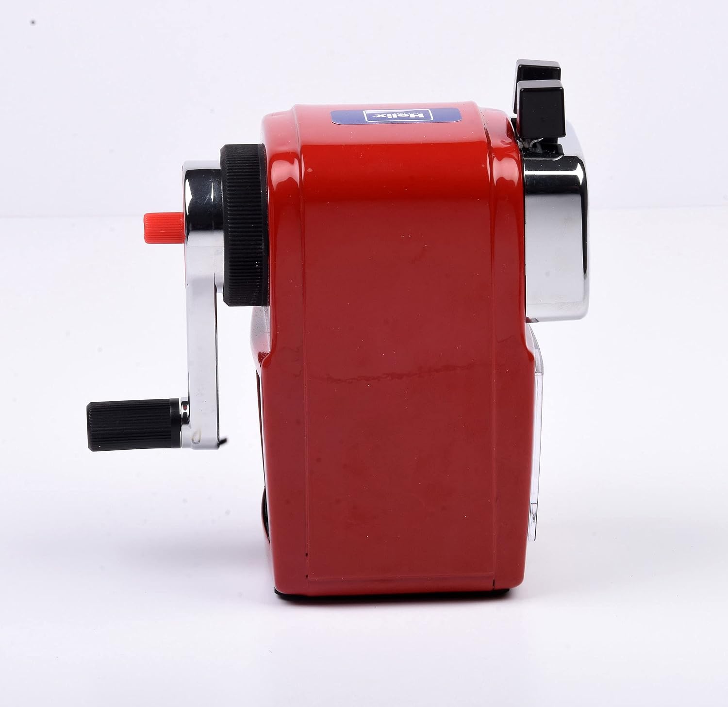 Helix Metal Desktop Pencil Sharpener - Red Body