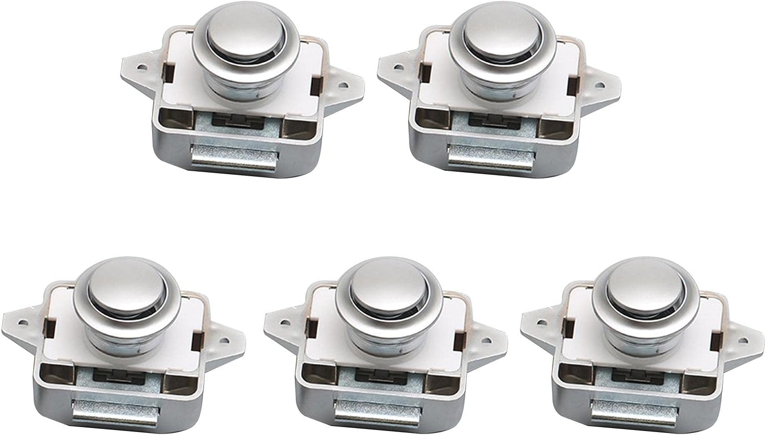 Knpwer 4 Stück Push Button Catch Door Lock,Keyless-Schrank Pull Lock