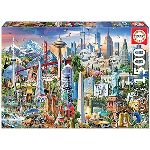 Educa 1500-Piece Landmark America Puzzle Cover