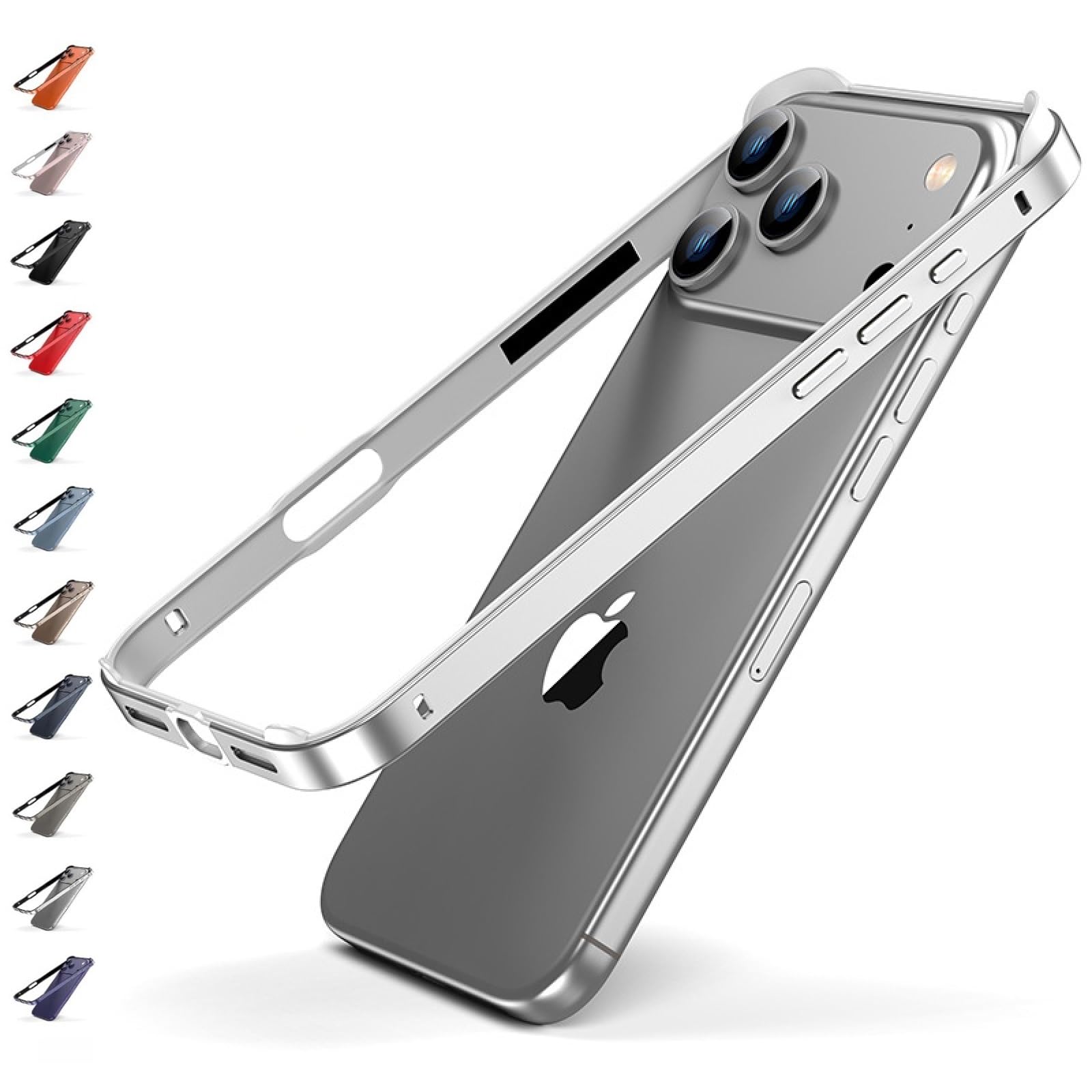 for iPhone 17 Pro Max Bumper Case, for iPhone Metal Case with