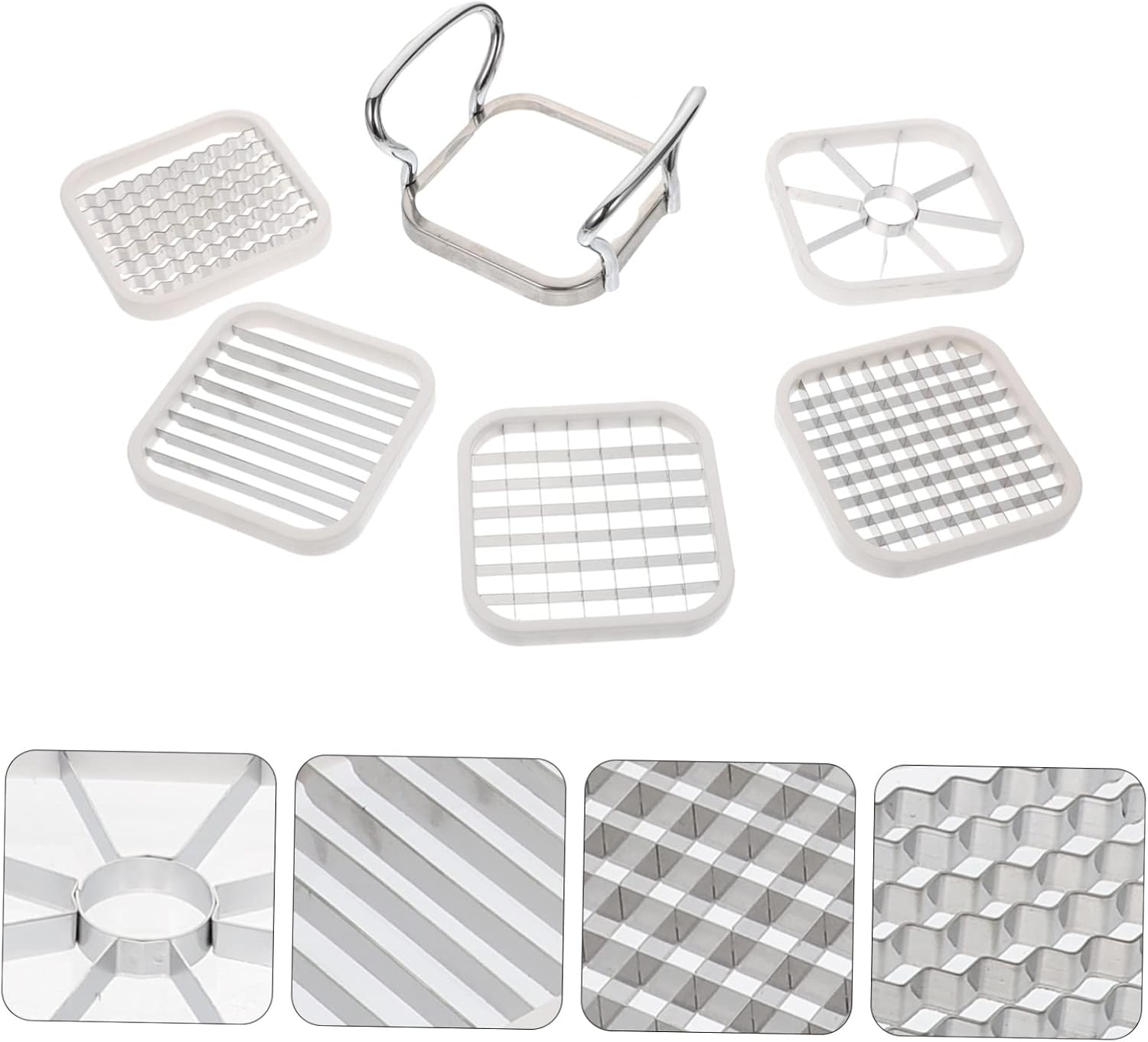1set Five One Stainless Steel Potato Cutter and Fruit Slicer Multi-functional Device for Carrots and Vegetables Compact Kitchen Tool for Pureeing and Slicing