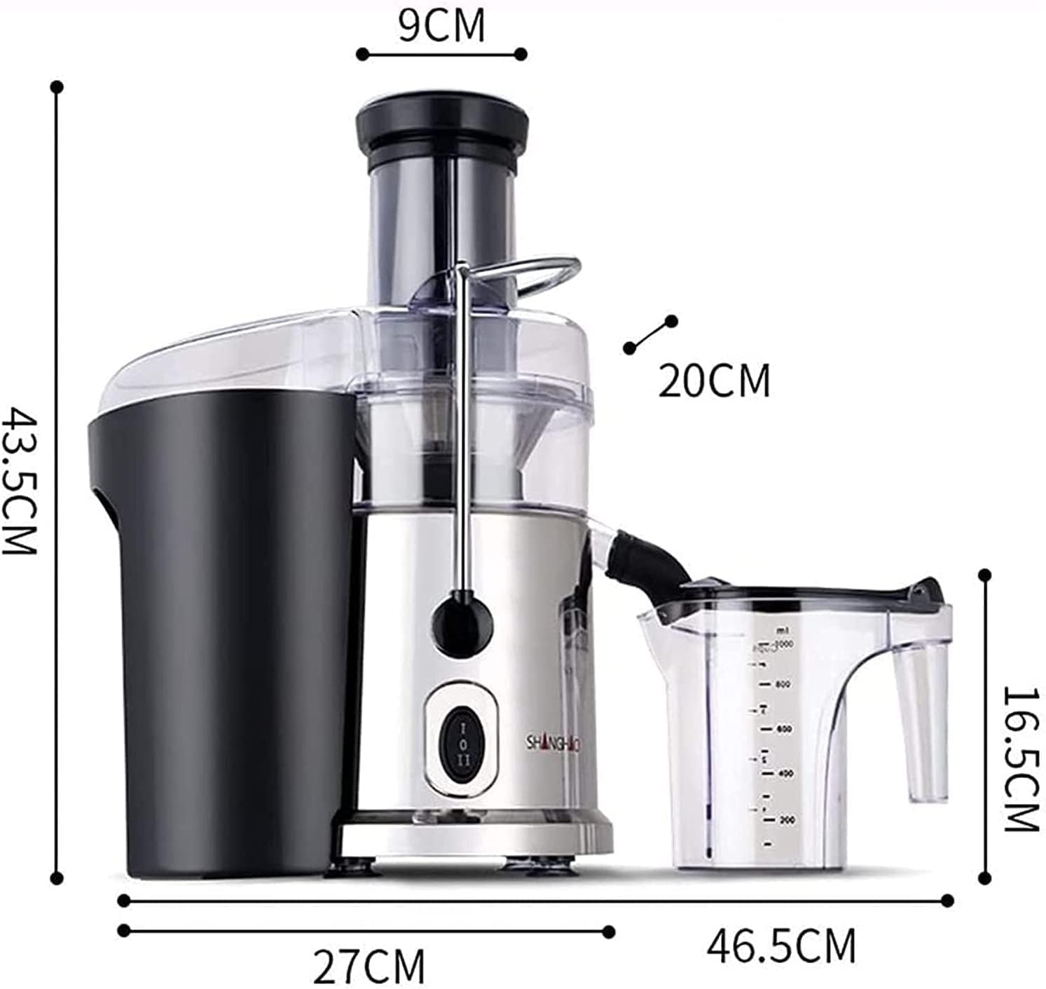 Juicer Machine vegetables and fruits Centrifugal Juicer Easy to Clean Juice Extractor 450WMotor Anti-drip small gift