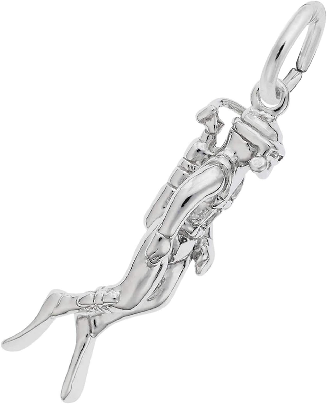 Rembrandt CharmsScuba Diver Charm, Sterling Silver