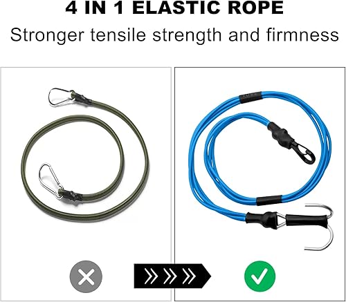 Miniatura 3 de OGRC 18 110 RC Crawler Correa elástica para cabrestante con ganchos, gancho de remolque de rescate para TRX4 Axial SCX10 I II Capra RR10 RC