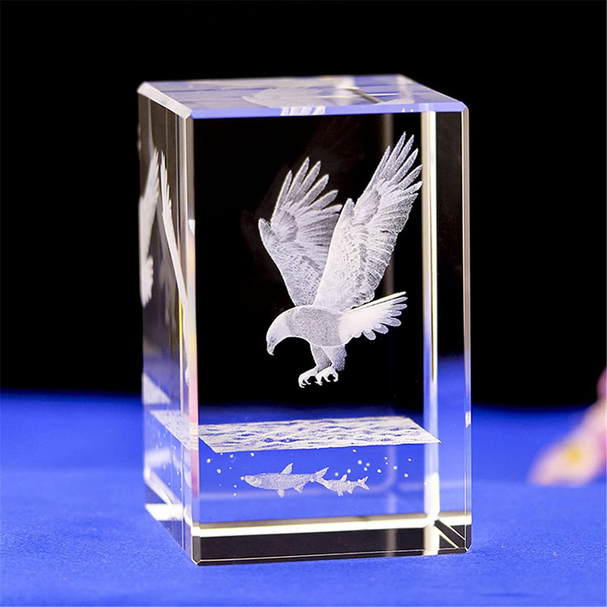 Koliyn Decoración Creativa de Recuerdo de Cristal, Serie de Animales tallados Interiores tridimensionales de Cristal K9 Transparente Creativo, 1 Regalo novedoso