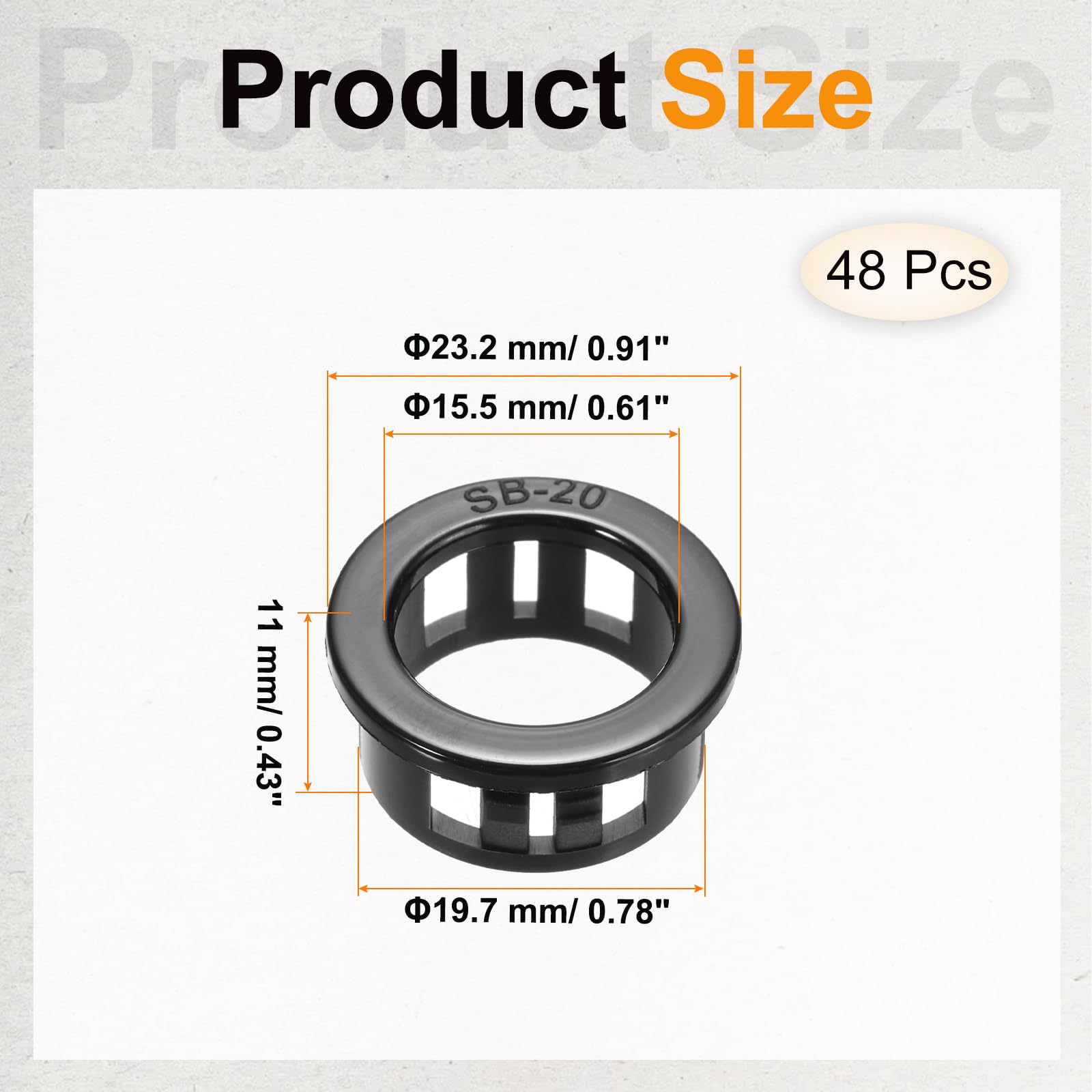 PATIKIL 48pcs Wire Grommet - Image 2
