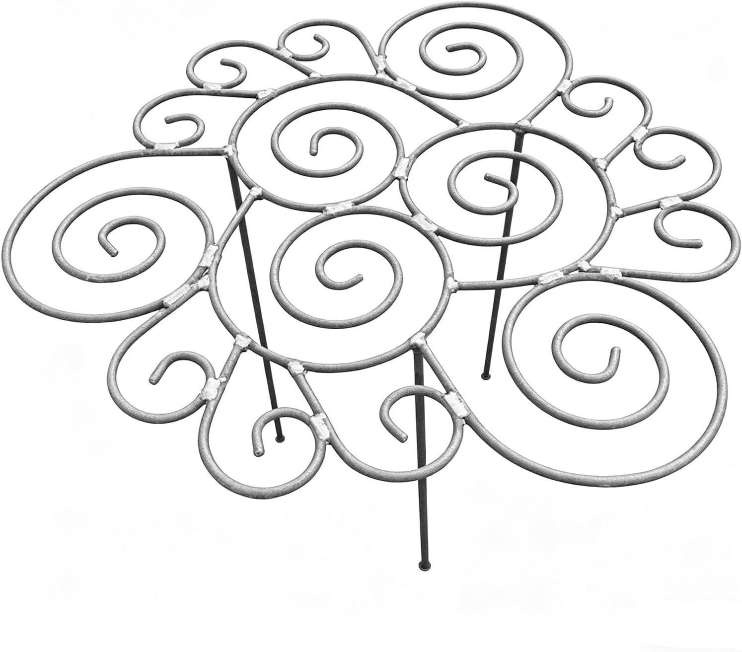Metal Plant Support Ring for Garden, Peony Cages, Indoor Potted Plants, Wreaths, Decorative Grow Rings, Stackable Indoor Plant Stands, Dahlia Cages, Outdoor Orchid Clips (M)