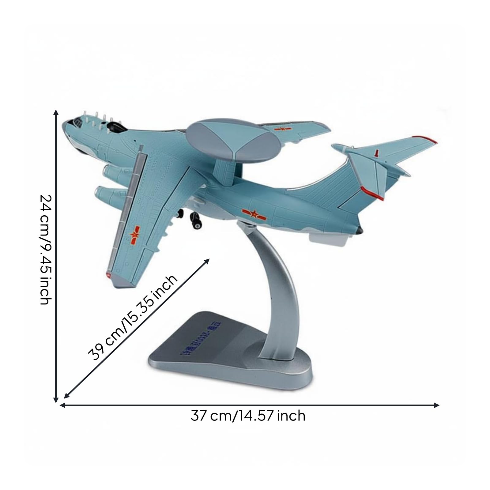 Modello Aereo in Lega Rilevamento Aereo Diecast Aereo da Allerta Modello Statico Struttura Robusta in Lega con Cupola E Marcature Adatto a, style to 1