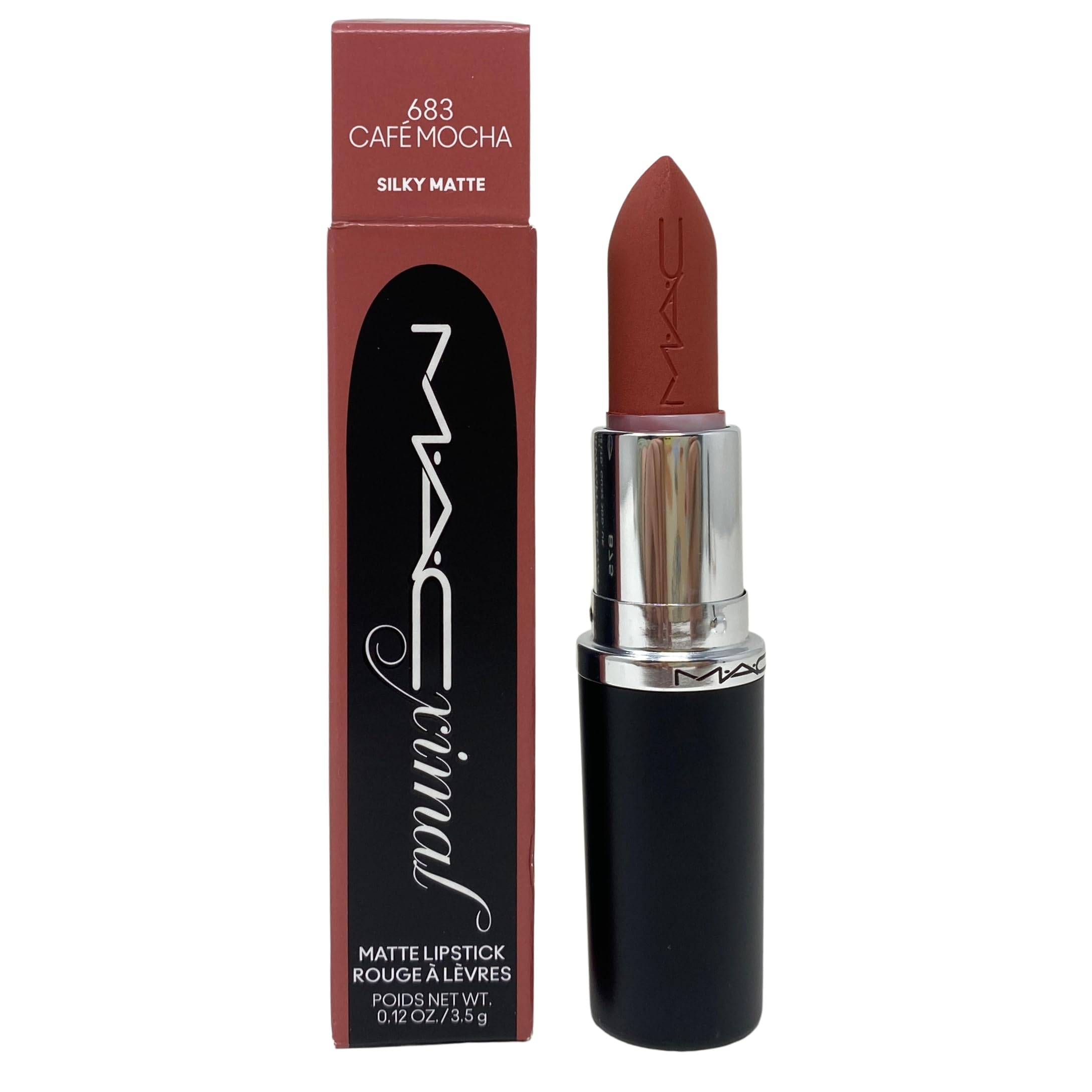 MAC Cosmetics M.A.Cximal Matte Lipstick - 683 Cafe Mocha (Mauvey pinky nude) 0.12 oz / 3.5g