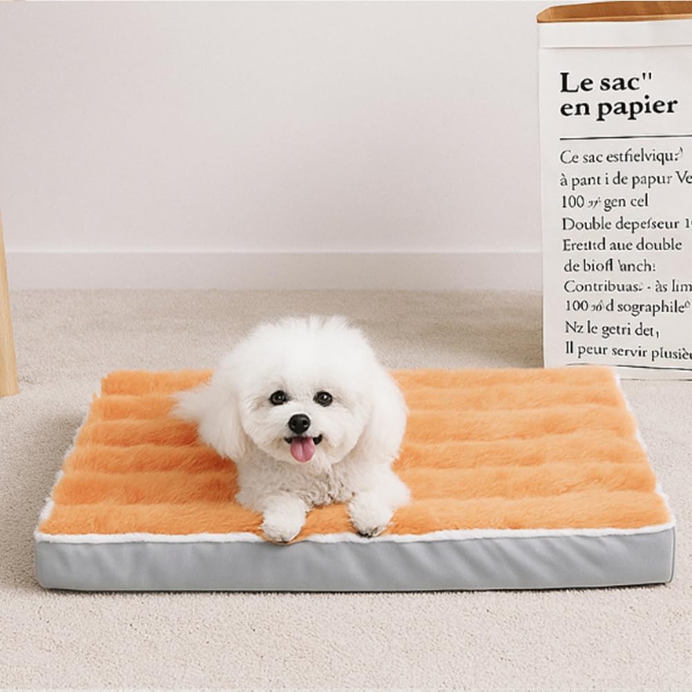 Colchoneta para Perro, Cojín Suave para Perro, Cama para Gatos con Desenfundable Y Lavable, Camas Antideslizantes para Perros, para Gatos Y Perros Medianos Y Pequeños,Gris,M