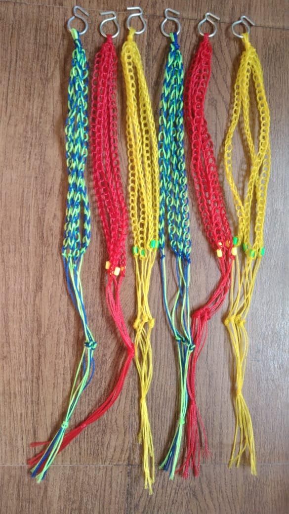 Annria Hanging Plant Pot Rope PVC Plant Hanger Pack of 6 Different Colors |
