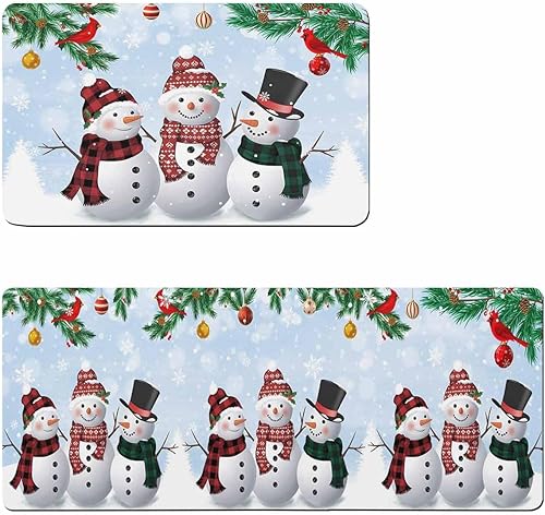 Tapete de baño de muñeco de nieve para bañera, antideslizante, de secado rápido y absorbente, tierra de diatomeas, fregadero, dormitorio, cocina,