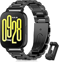 Metal 22mm Stainless Steel Bracelet Compatible with Redmi Watch 5 Active/Lite - Adjustable Replacement Bracelet for Smartwatch (No host)