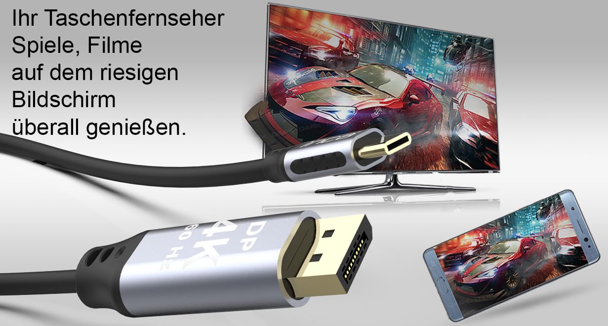 INCA ITCD-02TX USB TYPE-C 3.0 TO DISPLAYPORT 4K 2 METRE CABLE