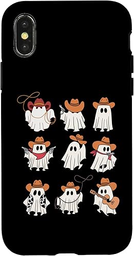Miniatura 7 de Funda espeluznante divertida para iPhone 12 Pro Max Boo Haw Western Cowboy Ghost Cowgirl