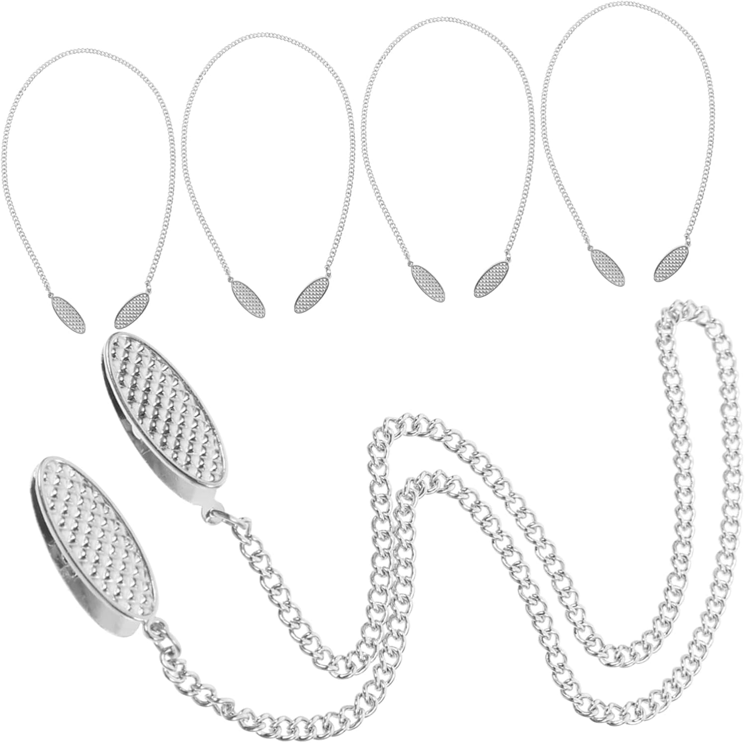 Napkin Holder with Chain Clips Zinc Alloy Napkin Bib Clip Practical for Restaurant Studio
