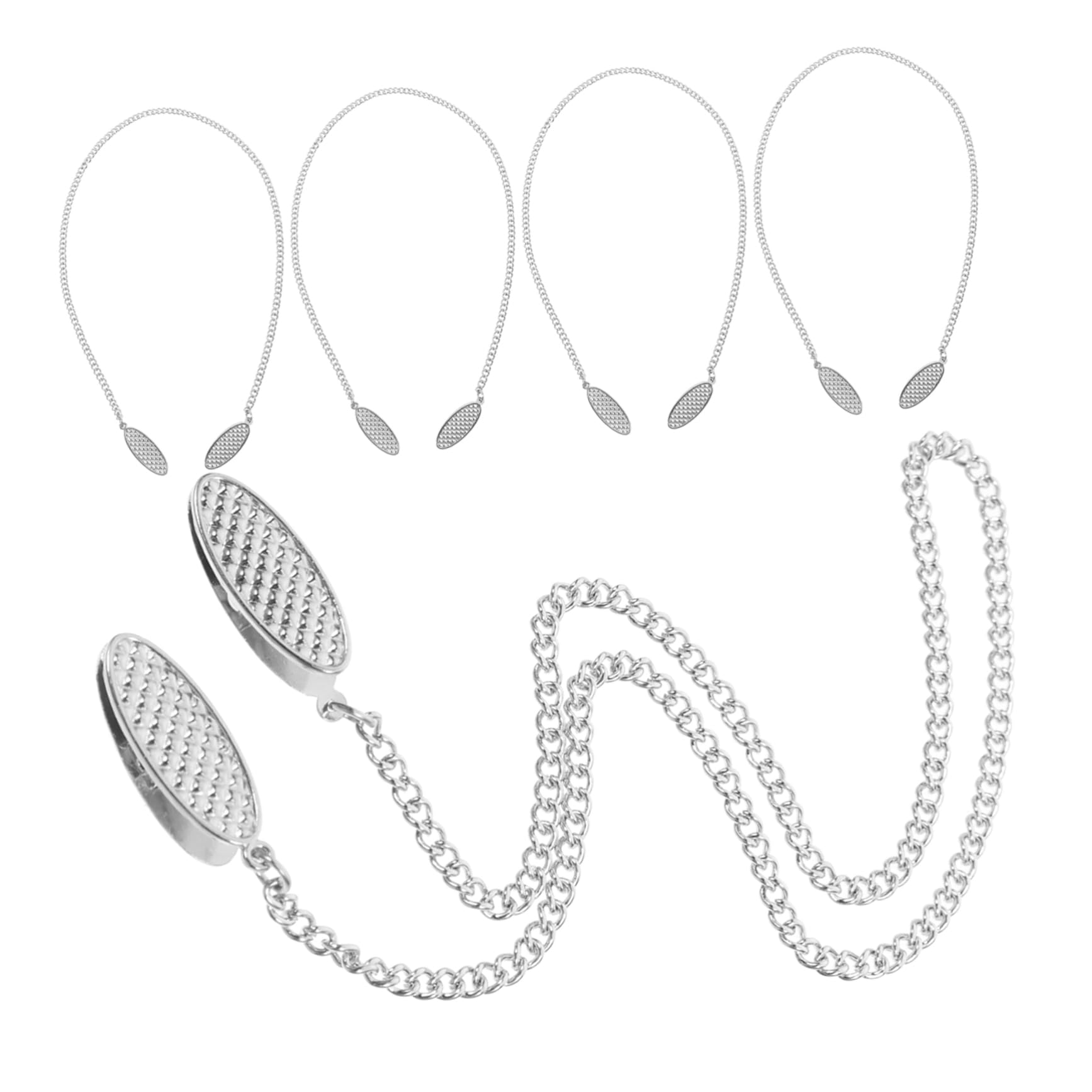 BRIGHTFUFU Napkin Holder Clip Chain Napkin Chain Alloy Clips Strong Texture for Home Dining Hall