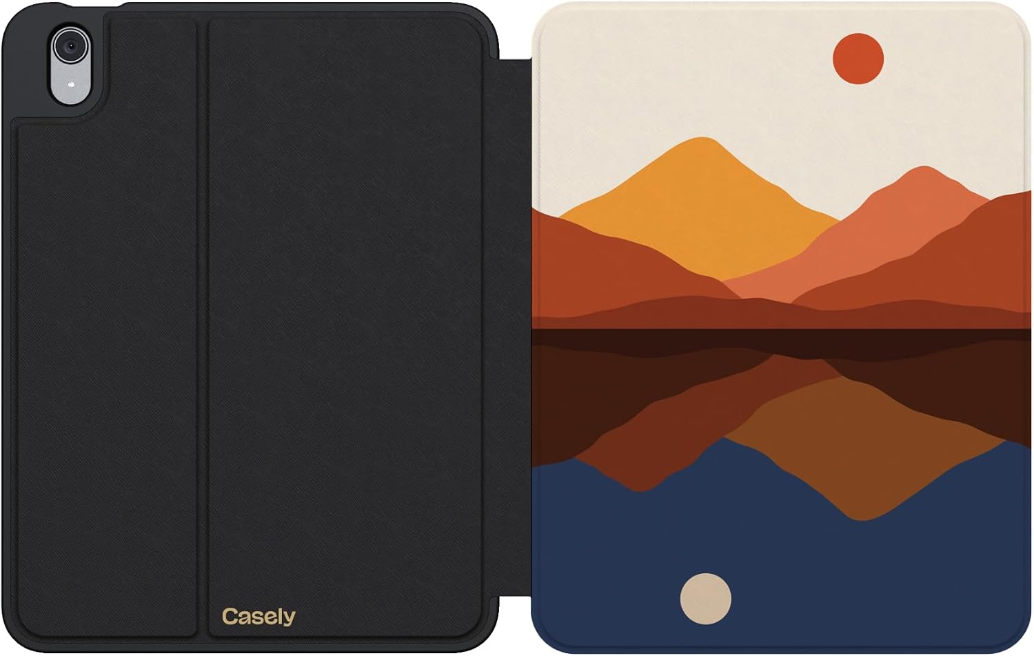 Casely iPad 10.9" (10th Gen / A16) Case | Opposites Attract | Day & Night Mountains
