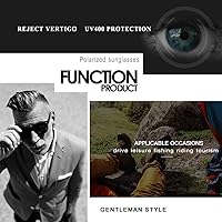 Vista 6 de FEIDUSUN Lentes de sol polarizados para hombre y mujer, lentes de sol retro negros para conducir, pescar, protección UV