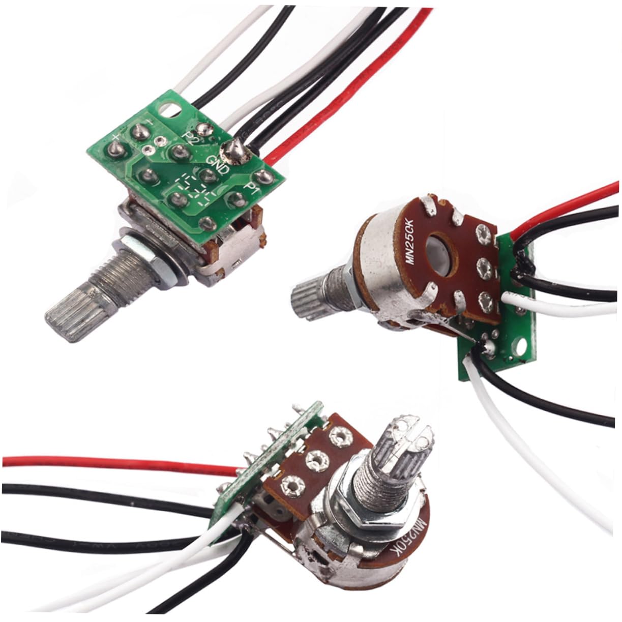 BESTonZON Bass Guitar Tone Control Harness 3 Band Equalizer Preamp Circuit Pickup Set