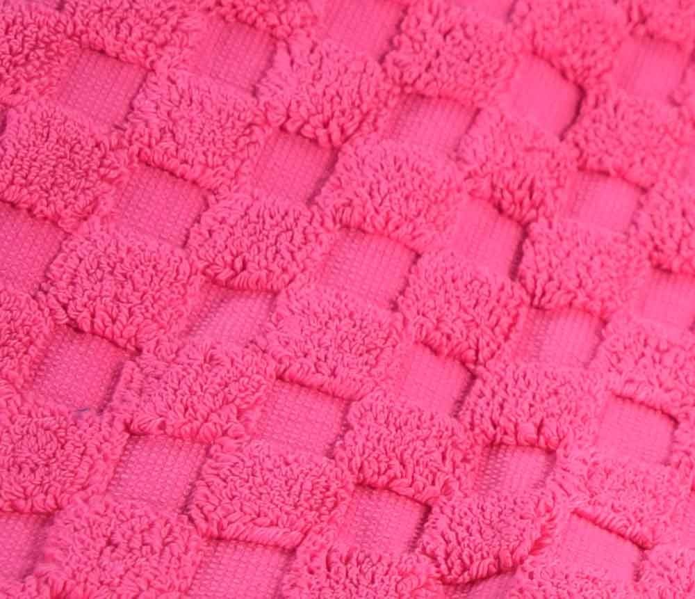 Luxury linenHall 850gsm 100% Cotton Bath Mat Hot Pink