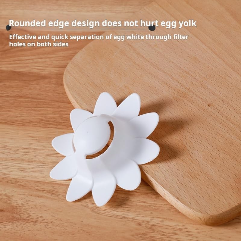 2 Pack Daisy Egg Separator, Food Grade Silicone Egg Yolk Separator, Cute Egg White Separator for Baking, Kitchen Gadget for Eggs, Easy Egg Divider Tool