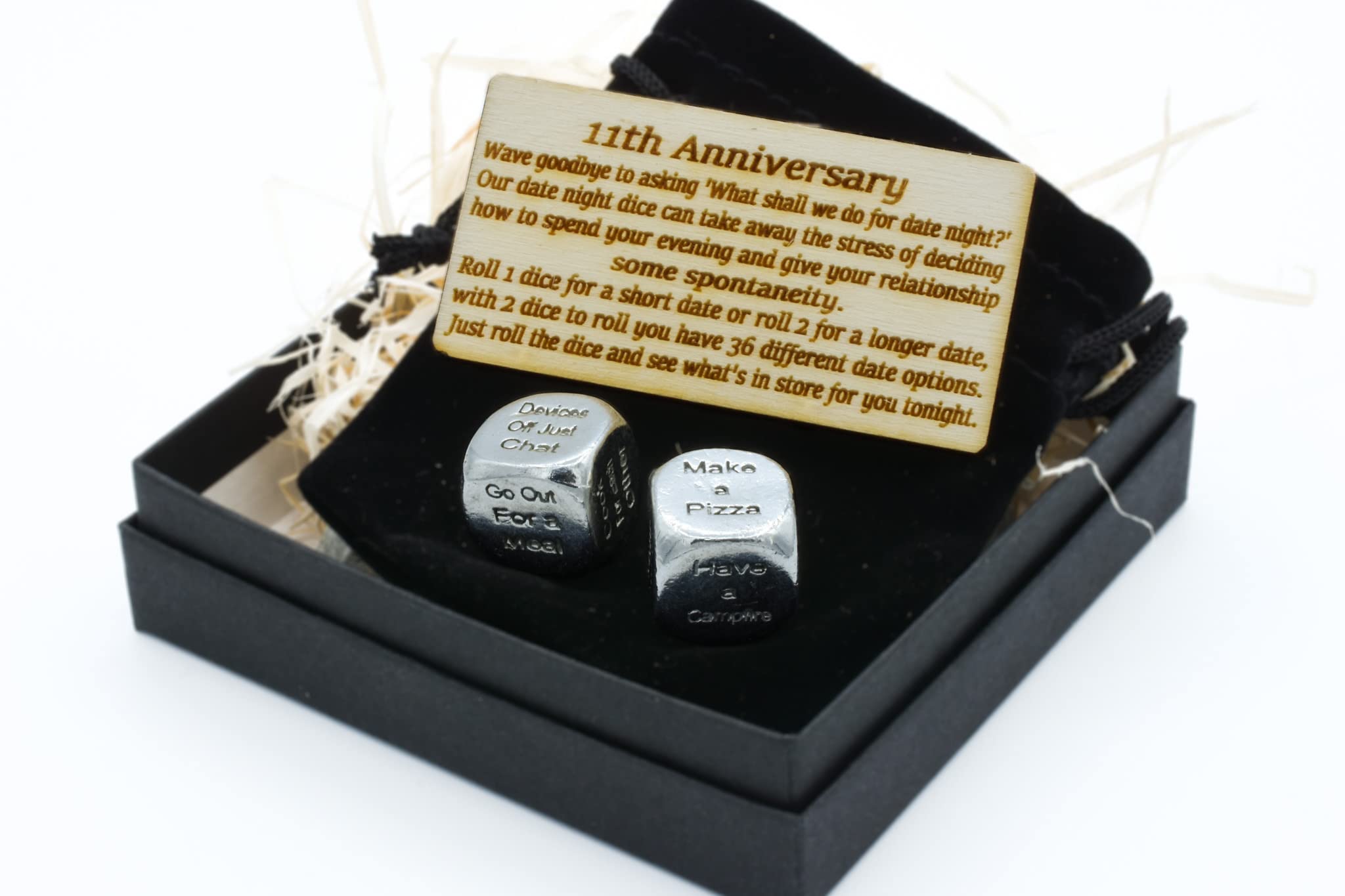11 Year Anniversary Metal Date Dice Create a Unique 11th Anniversary Date Night